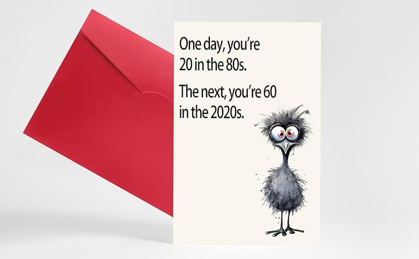 Funny 60th Birthday Card for Women Men, Unique 60th Birthday Gift for Mom, Dad, Friends – Hilarious 60th Birthday Decorations for Him or Her, Cool Card Gift for 60 Year Old Woman or Man