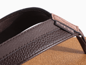 KuaiLu Men's Yoga Mat Leather Flip Flops with Arch Support Comfortable Cushion Walking Thong Sandals Slip On Indoor Outdoor