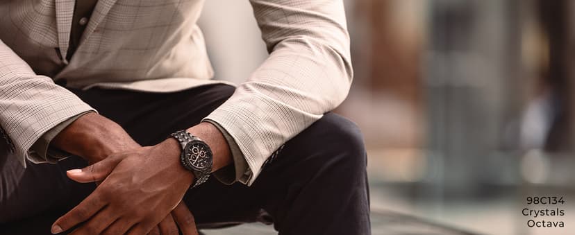 Bulova Men's Crystal Octava Chronograph Quartz Watch, Pave Crystal Dial