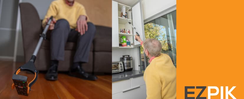 EZPIK Pro 43" Foldable Grabber Reacher Tool for Seniors - Grabbers for Elderly Reaching Tool Heavy Duty Pickup Trash Picker Upper Equipment - Claw Grabber Stick for Reaching Aids, Weed Gripper