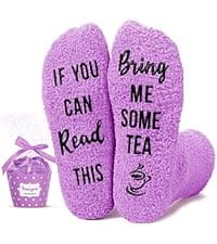 HAPPYPOP Funny Gifts for Women Men - Boba Tea Taco Gifts for Her, Bourbon Coffee Socks