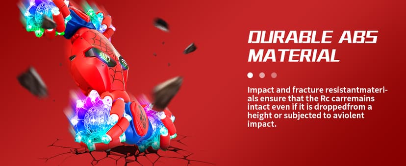 S-pider Rc Gesture Sensing Stunt Car Toys for Boys 4-14 Years Old, Drift Hand Control Remote Control Cars with Light & Music, 360°Rotation Double Side Cars Birthday Gifts for Kids Age 5 6 7 8 9 10 11