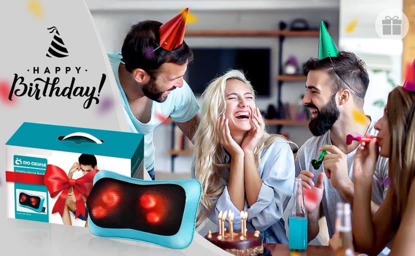 Mo Cuishle Electric Shiatsu Back Massager with Heat - Powerful 3D Kneading for Neck, Shoulder, Lower Back Pain Relief - Ergonomic Design for Home, Office, & Car - Gifts for Women, Men, Mom & Dad