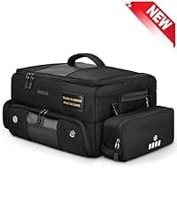 YOREPEK 2 Layer Golf Trunk Organizer, Golf Gifts for Men with Separate Ventilated Compartment for 2 Pair Shoes, Waterproof Car Trunk Locker for Balls, Tees, Clothes, Gloves, Accessories, Golfer Gifts