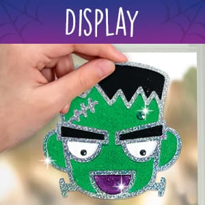 Creativity for Kids Halloween Window Art Kit | Create 7 Spooky Suncatchers with Paint, Rhinestones & Wiggly Eyes | DIY Craft Kit for Kids | Fun for Parties, Gifts & Seasonal Décor (Ages 6+)