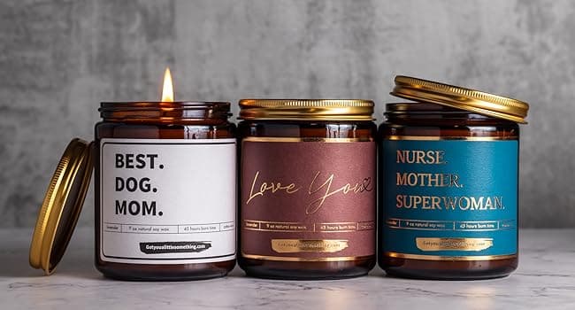 Best Dog Mom Lavender Vanilla Scented Candle, 100% Soy Wax, Long Lasting, 9oz - Dog Mom Gifts for Women - New Puppy Funny Present Idea for Pet Owner