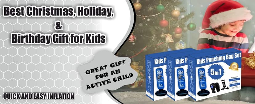 5-in-1 Inflatable Punching Bag for Kids – 63" Karate Toy Set with Boxing Gloves, Durable Fast Rebound, Active Play Birthday for Boys & Girls Ages 4-12