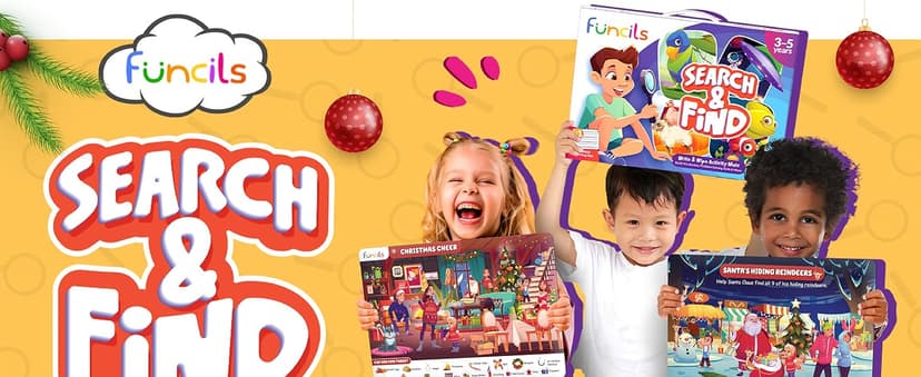 Search and Find for Kids & Toddlers - Preschool Learning Activity Book, Art and Craft Supplies, Seek Find Games, Birthday Gifts for Girls & Boys, Educational Toys for Ages 3, 4, 5, 6 Year Old