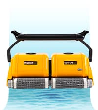 Dolphin Wave 90i Wi-Fi Automatic Robotic Pool Vacuum Cleaner Includes Caddy, Wall Climbing Scrubber Brush, Top Load Filters, Ideal for Commercial Pools up to 78 FT in Length
