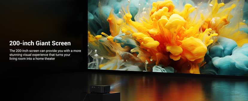 Official Licensed Netflix Smart Projector, HAPPRUN Projector 4K with Wifi and Bluetooth, DoIby Audio,Built-in Apps, Native1080P 1000 ANSI,Electric Focus,Movie Projector for Home Cinema,Outdoor,Indoor