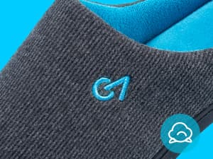 VeraCosy Men's Two-Tone Memory Foam House Slippers Indoor Outdoor Durable Rubber Sole