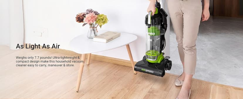 Eureka Airspeed Ultra-Lightweight Compact Bagless Upright Vacuum Cleaner, NEU10AE4, Green