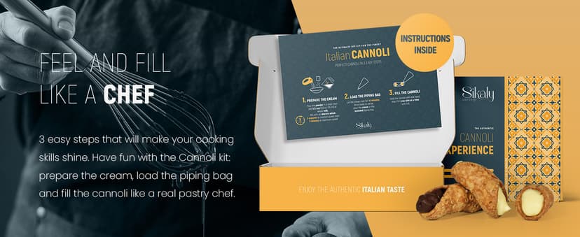 Cannoli, Gourmet Cookies. Biscotti DIY - Cannoli Experience, GIFT basket, Biscotti Italian Cookies, European Cookie, Prime Gifts for Christmas, for Friend, Women, Men or Grandma. CRAFT Your Sicilian Cannoli at Home!