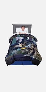 Batman Kids Bath/Pool/Beach Super Soft Cotton Terry Hooded Towel Wrap, 24" x 50", By Franco