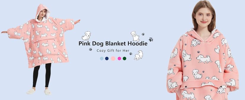 KFUBUO Wearable Blanket Hoodie for Adults Sherpa All Patterns Oversized Sweatshirt Blanket with Pockets Cute Birthday Gifts for Sister Strawberry