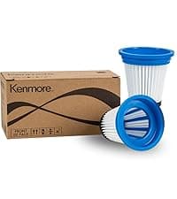 Kenmore DS1030 Cordless Stick Vacuum Lightweight Cleaner 2-Speed Power Suction LED Headlight 2-in-1 Handheld for Hardwood Floor, Carpet & Pet Hair, White