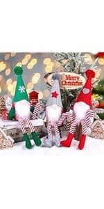 3pcs New Christmas Decoration Long Legs Rudolph Doll Christmas Children Gift Hotel mall Window Decoration