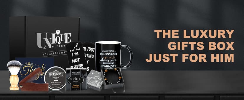 Sovyime Birthday Gifts for Men Who Have Everything, Luxury Gift Set for Men Birthday Gifts Ideas, Funny Men's Gift Baskets for Mens Him, Boyfriend Husband Anniversary Fathers Day Giftss for Dad Daddy