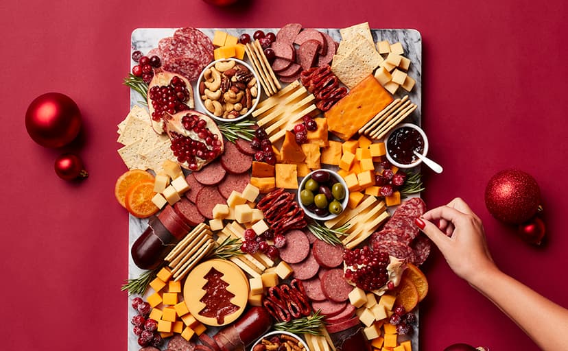 Hickory Farms Meat and Cheese Stocking Stuffer - Gift Basket - 4 Pack| Gourmet Charcuterie Food Christmas Gift | Perfect for the Holiday