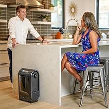 EyeVac Pro Touchless Vacuum Automatic Dustpan - Ultra Fast & Powerful - Great for Sweeping Salon Pet Hair Food Dirt Kitchen, Corded Canister Vacuum, Bagless, Automatic Sensors, 1400 Watt (Black)