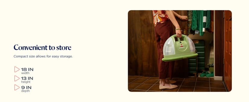 BISSELL Little Green Multi-Purpose Portable Carpet and Upholstery Cleaner, Car and Auto Detailer, with Exclusive Specialty Tools, Green, 1400B