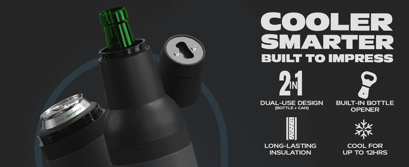 Asobu Frosty Beer Holder,Vacuum Insulated Double Walled Stainless Steel Beer Can and Bottle Cooler with Beer Opener, Bpa Free, Fits Standard 12oz, Ice Cold for Hours, Great Gift for Beer Lovers