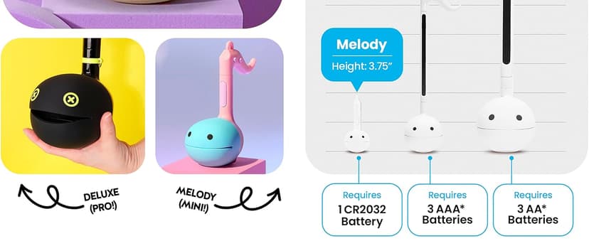 Otamatone Japanese Electronic Musical Instrument Portable Music Synthesizer from Japan by Maywa Denki Studio Award Winning, Educational Fun Gift for Children, Teens & Adults - White