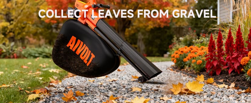 AIVOLT Brushless Leaf Blower Vacuum Mulcher 40V, Cordless Leaf Vacuum with 40L Bag, Turbo Power, 2x4.0Ah Batteries & Charger, 3-in-1 for Lawn Care, Patio Cleaning