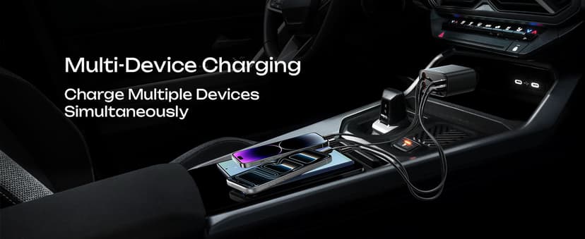 LISEN Retractable Car Charger, 69W USB C Car Accessories Adapter for iPhone 17 USB C Charger Fast Charging, Gifts for Women Men, Travel Essentials, for iPhone 17 Pro Max Air 16 15 14 13 12 Samsung S25