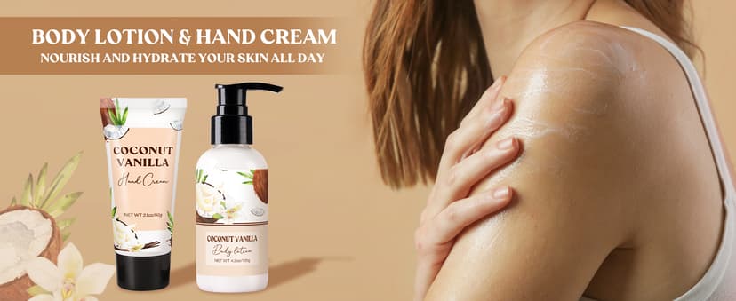 Spa Gift Baskets for Women, Vanilla Coconut Bath and Body Gifts Set for Women, Home Spa Self Care Gift, Relaxing Bath Set for Mom Wife Sister Friends Sister Girlfriend, Mother’s Day Thank You Gifts