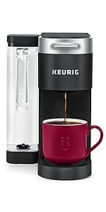 Keurig K-Slim Single Serve K-Cup Pod Coffee Maker, Multistream Technology, 3 Brew Sizes, Slim and Sleek Design, 46oz Removable Reservoir, Black