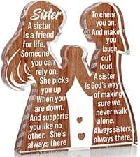 Friend Birthday Gifts for Women Friendship Best Friend Soul Sister Female Bestie BFF, Mothers Day Christmas Valentines Gifts Friends Forever Inspirational Cheer up Thank You Friend Plaque