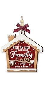 Neighbor Christmas Ornaments 2025 - Thank You Neighbor Gift, Friendship Gifts for Neighbors Friends, Bestie, BFFs - Wooden Friend Ornaments for Women, Men Hanging Christmas Decor