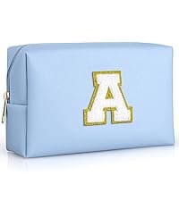 TOPEAST Gifts for Friends Female Mom, Cute Makeup Bag Small Pink Cosmetic Bag Travel Toiletry Bag, Personalized Birthday Gift for Women Girl, Preppy Travel Stuff for Girls (Pink C)