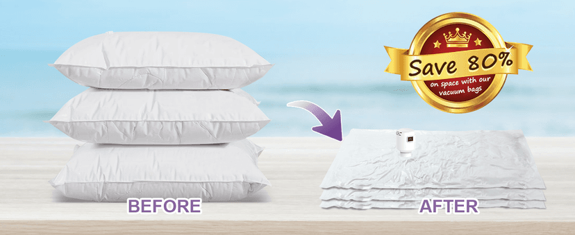 SZO 6 Pack Vacuum Storage Bags With Electric Air Pump,Vacuum Seal Bags For Clothing Travel, Space Saver Bags For Luggage, Blankets,Bedding,Moving bags