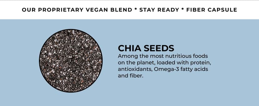 Pure for Men Pure for Men Original Vegan Cleanliness Stay Ready Fiber Supplement | Helps Promote Digestive Regularity | Psyllium Husk, Aloe Vera, Chia Seeds, Flaxseeds | Proprietary Formula | 120 Vegan Capsules