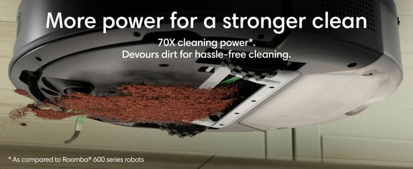 iRobot Roomba 104 Vac Robot Vacuum - Intense Power-Lifting Suction, Smart & Fast Home Mapping, Ideal for Pet Hair, LiDAR Navigation, Multi-Surface Cleaning, Cleans in Neat Rows, Self-Charging