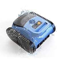 (2025 Upgrade) Pool Vacuum for Inground Pools, Robotic Pool Cleaner, Wall Climbing Pool Cleaner, Cleans Pool Floors, Drain & Walls & Waterline, Cleaning Up to 2100 Sq.ft, 180 Min