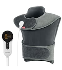 Comfytemp Heating Pad for Neck and Shoulders and Back, 2.6lb Weighted Electric Heat Pad for Pain Relief, Large FSA Eligible Heated Wrap, 9 Heat Settings, 11 Auto-Off, Gifts for Women Men Mom Dad