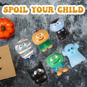 New 6 Packs-Halloween Squishies Toys Slow Rising Party Favors:Pumpkin,Zombie,Black Cat,Mummy,Vampire,Ghost Halloween Treat Bag Classroom Prizes,Stress Relief Toys for Kids Toddlers Gift