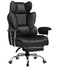 GTPLAYER Gaming Chair, Computer Chair with Footrest and Lumbar Support, Height Adjustable Game Chair with 360°-Swivel Seat and Headrest and for Office or Gaming (White)
