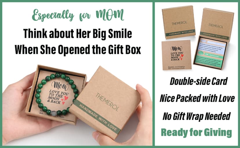 Unique Gifts for Mom - Handmade Crystal Bracelet with Meaning - Comes in Gift Box and Crystal Card