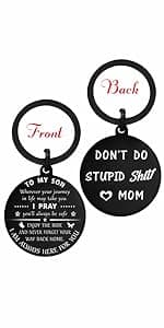 ENGZHI Son Keychain, Son Gifts for Teen Boys, Adult Son Gradution 2025 Present for Birthday Fathers Day Valentines
