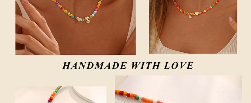 Colorful Initial Necklaces for Girls Kids - Colorful Heart Bubble Initial Letter Necklace Teen Girls Gifts Trendy Stuff Birthday Gifts for 5 6 7 8 9 19 Year Old Girl Gifts