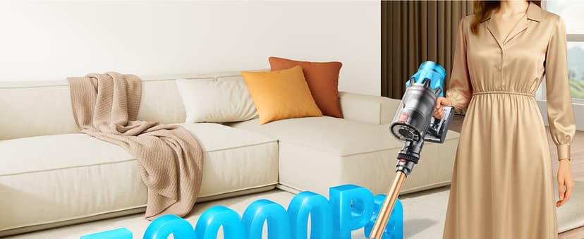 Cordless Vacuum Cleaner 600W/50Kpa, Stick Vacuum Cleaners 65 Mins Max Runtime with Charging Dock, Self-Standing Handheld Vacuum with Touch Display, 6-in-1 Vacuum Cleaner for Carpet/Hard Floor/Pet Hair