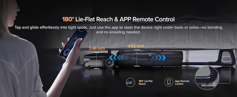 roborock F25 Ultra Steam Wet Dry Vacuum Cleaner, 356°F Steam Mop & 187°F Hot Water Cordless Vacuum Mop All in One, Floor Washer with Blue Light, 194°F Self-Cleaning, 180° Lay-Flat, AI Assitant Wheels