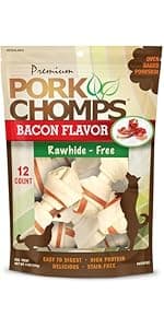 Pork Chomps Dog Chews, 5-inch Munchy Sticks, Assorted Flavors, 50 Count (Pack of 1)