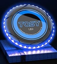 TOSY Flying Ring - 36 RGB Multicolor or 12 Monocolor LEDs, Super Bright, Lost Mode, Auto Light Up, Christmas Stocking Stuffers Gift for Kid/Teen/Boy/Girl, Safe, Waterproof, Pool/Beach/Camping Toy
