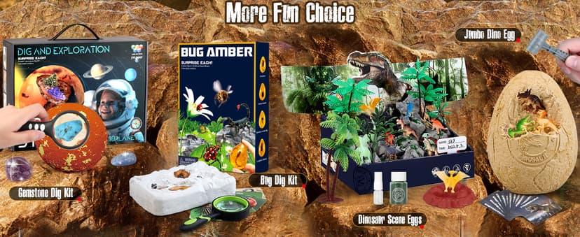 Jumbo Dino Egg Dig Kit, Dinosaur Toys for Kids 5-7 8-12 with 12 Dinosaurs, Dinosaur Toys for 5 6 7 8 Year Old Boy Birthday Gift, Dinosaur Eggs Excavation Gifts for 5 6 7 Year Old Boy Girl