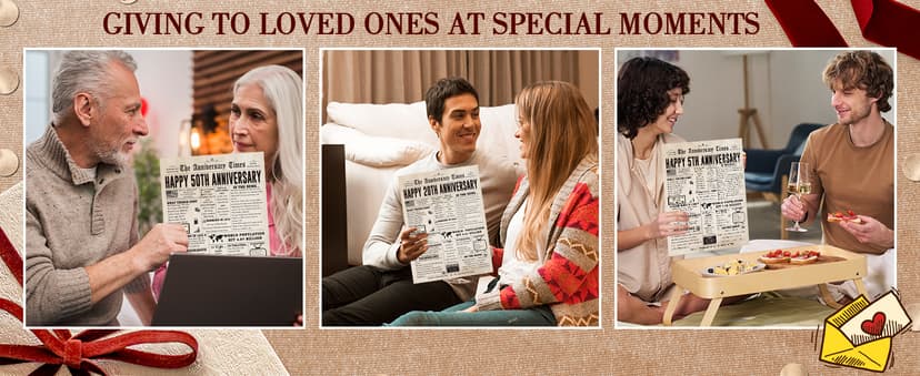 Jumbo 50th Anniversary Card for Women Men, Funny 50th Wedding Anniversary Decorations for Mom Dad, Romantic 50 Year Anniversary Card Gift for Wife Husband, Golden Wedding Gift